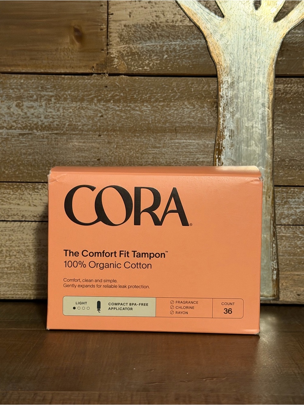 CORA The Comfort Fit Tampons Light 36 Count